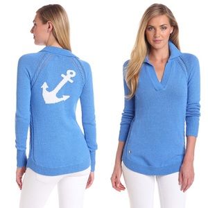 Lilly Pulitzer anchors away Shelly blue sweater